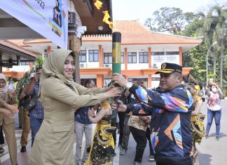 Obor PORPROV VIII Bermalam di Kab. Mojokerto