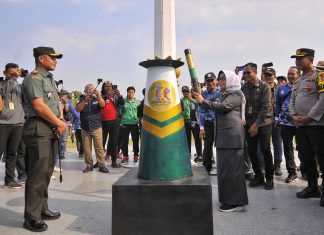 Semarak, Estafet Obor PORPROV Libatkan Atlet Prestasi Jombang