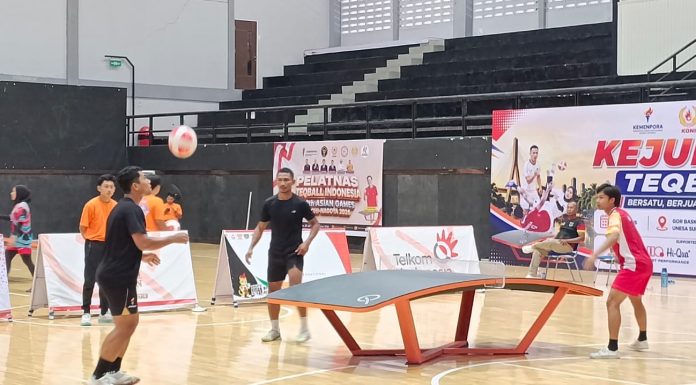 Teqball Jatim Target Emas di PON Pantai 2026
